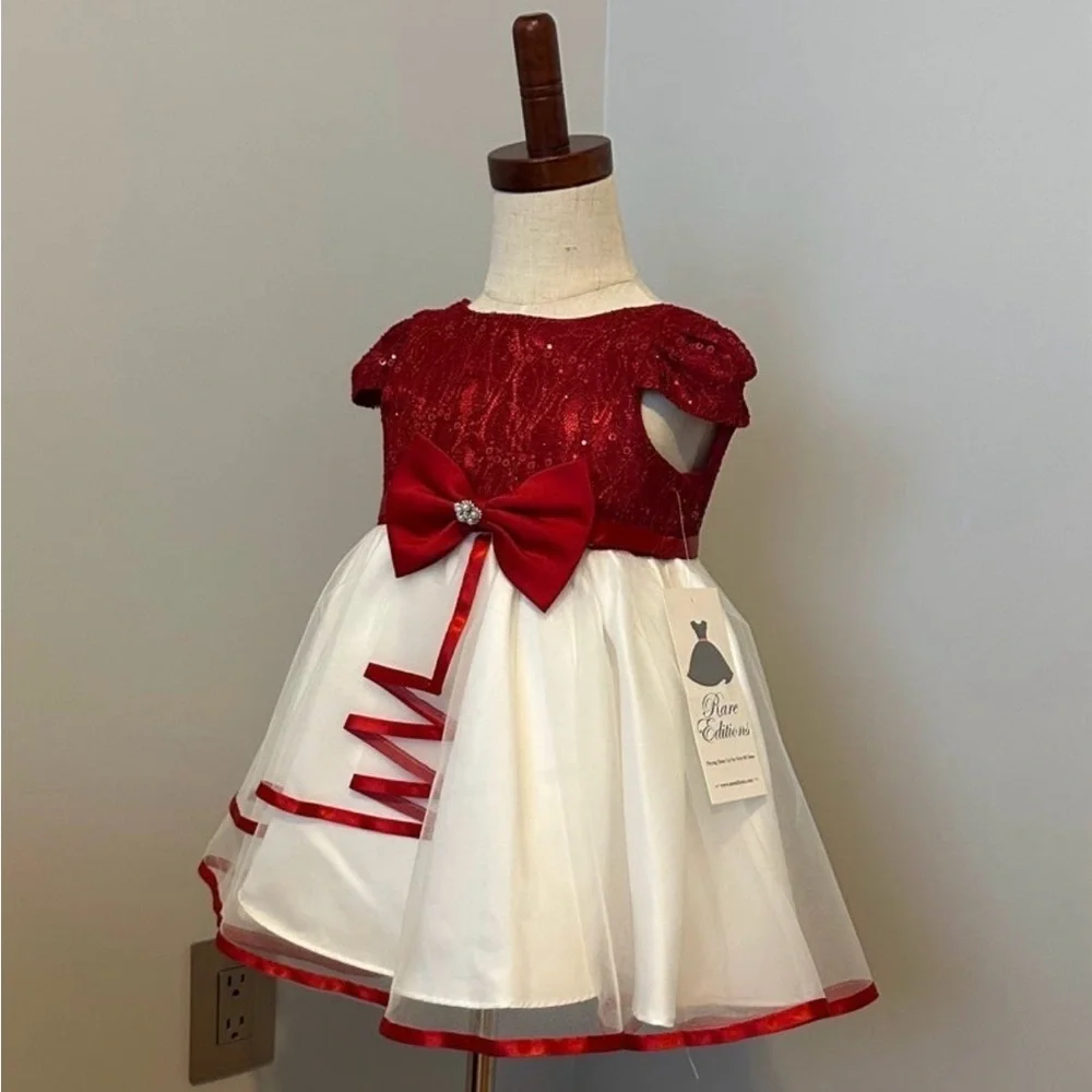 RARE EDITIONS BABY GIRL SEQUIN DRESS